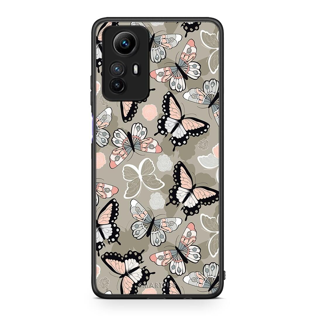 Θήκη Xiaomi Redmi Note 12S / Redmi K60 Pro Boho Butterflies από τη Smartfits με σχέδιο στο πίσω μέρος και μαύρο περίβλημα | Xiaomi Redmi Note 12S / Redmi K60 Pro Boho Butterflies Case with Colorful Back and Black Bezels