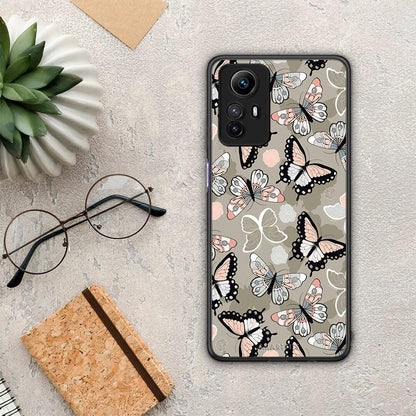 Θήκη Xiaomi Redmi Note 12S / Redmi K60 Pro Boho Butterflies από τη Smartfits με σχέδιο στο πίσω μέρος και μαύρο περίβλημα | Xiaomi Redmi Note 12S / Redmi K60 Pro Boho Butterflies Case with Colorful Back and Black Bezels