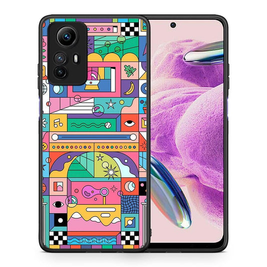 Θήκη Xiaomi Redmi Note 12S / Redmi K60 Pro Bubbles Soap από τη Smartfits με σχέδιο στο πίσω μέρος και μαύρο περίβλημα | Xiaomi Redmi Note 12S / Redmi K60 Pro Bubbles Soap Case with Colorful Back and Black Bezels
