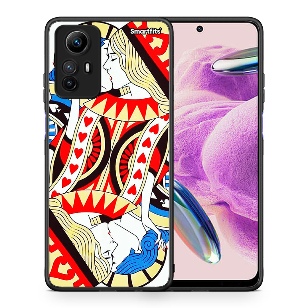 Θήκη Xiaomi Redmi Note 12S / Redmi K60 Pro Card Love από τη Smartfits με σχέδιο στο πίσω μέρος και μαύρο περίβλημα | Xiaomi Redmi Note 12S / Redmi K60 Pro Card Love Case with Colorful Back and Black Bezels