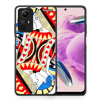 Θήκη Xiaomi Redmi Note 12S / Redmi K60 Pro Card Love από τη Smartfits με σχέδιο στο πίσω μέρος και μαύρο περίβλημα | Xiaomi Redmi Note 12S / Redmi K60 Pro Card Love Case with Colorful Back and Black Bezels