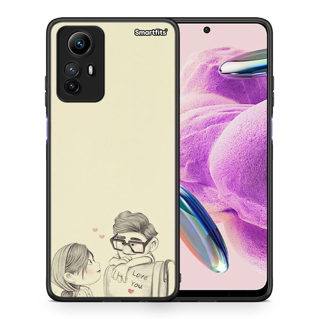 Θήκη Xiaomi Redmi Note 12S / Redmi K60 Pro Carl And Ellie από τη Smartfits με σχέδιο στο πίσω μέρος και μαύρο περίβλημα | Xiaomi Redmi Note 12S / Redmi K60 Pro Carl And Ellie Case with Colorful Back and Black Bezels
