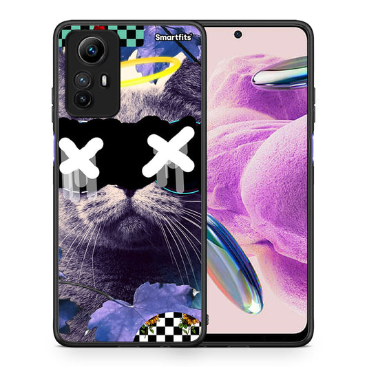 Θήκη Xiaomi Redmi Note 12S / Redmi K60 Pro Cat Collage από τη Smartfits με σχέδιο στο πίσω μέρος και μαύρο περίβλημα | Xiaomi Redmi Note 12S / Redmi K60 Pro Cat Collage Case with Colorful Back and Black Bezels
