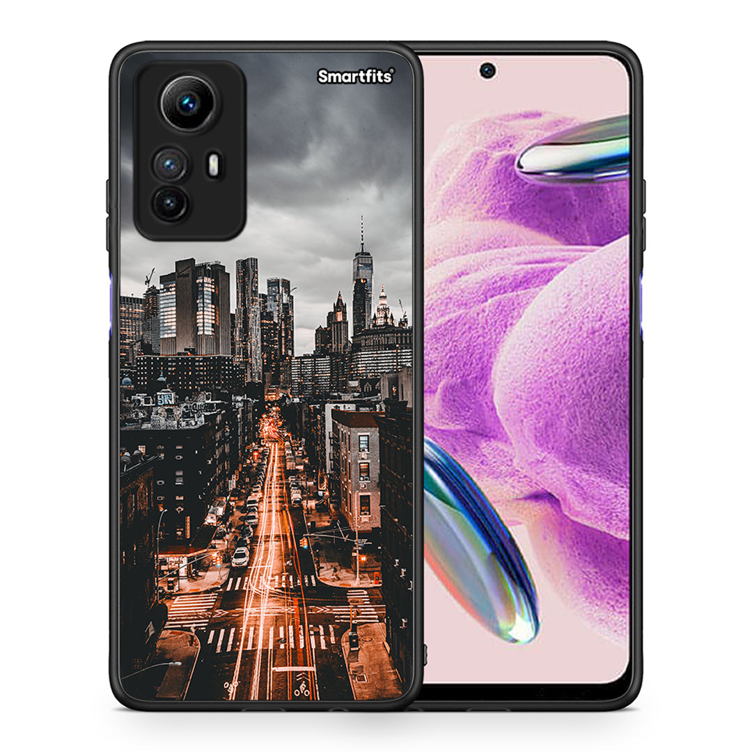 Θήκη Xiaomi Redmi Note 12S / Redmi K60 Pro City Lights από τη Smartfits με σχέδιο στο πίσω μέρος και μαύρο περίβλημα | Xiaomi Redmi Note 12S / Redmi K60 Pro City Lights Case with Colorful Back and Black Bezels