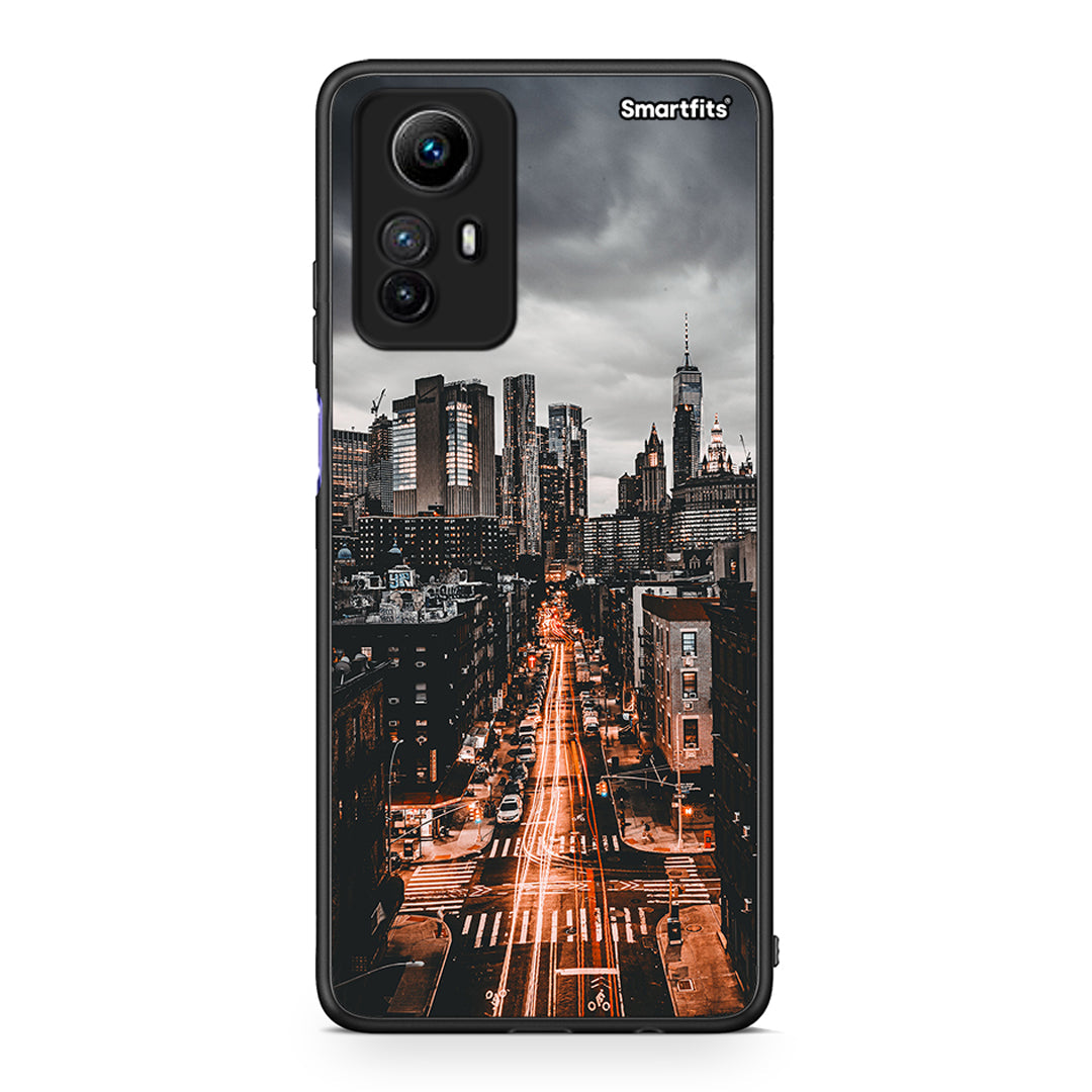 Θήκη Xiaomi Redmi Note 12S / Redmi K60 Pro City Lights από τη Smartfits με σχέδιο στο πίσω μέρος και μαύρο περίβλημα | Xiaomi Redmi Note 12S / Redmi K60 Pro City Lights Case with Colorful Back and Black Bezels