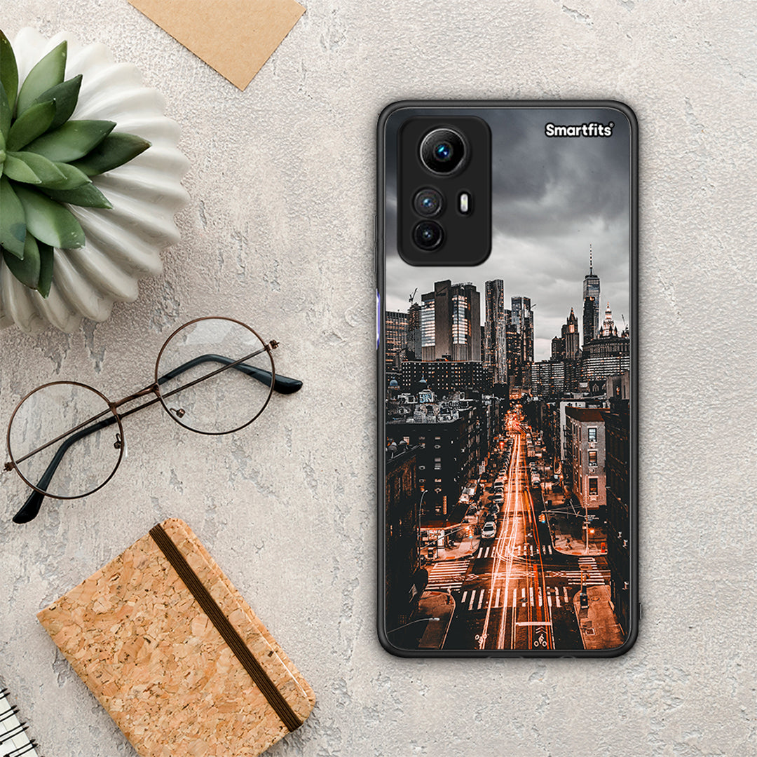 Θήκη Xiaomi Redmi Note 12S / Redmi K60 Pro City Lights από τη Smartfits με σχέδιο στο πίσω μέρος και μαύρο περίβλημα | Xiaomi Redmi Note 12S / Redmi K60 Pro City Lights Case with Colorful Back and Black Bezels