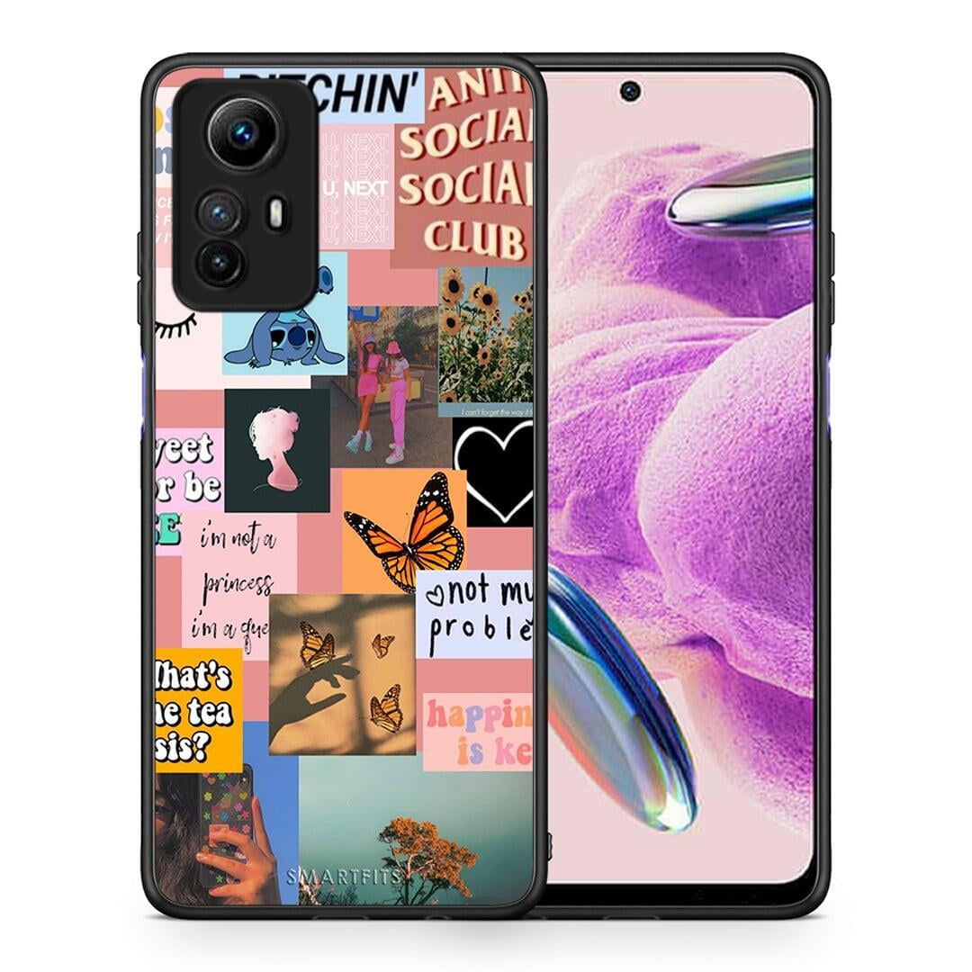 Θήκη Xiaomi Redmi Note 12S / Redmi K60 Pro Collage Bitchin από τη Smartfits με σχέδιο στο πίσω μέρος και μαύρο περίβλημα | Xiaomi Redmi Note 12S / Redmi K60 Pro Collage Bitchin Case with Colorful Back and Black Bezels