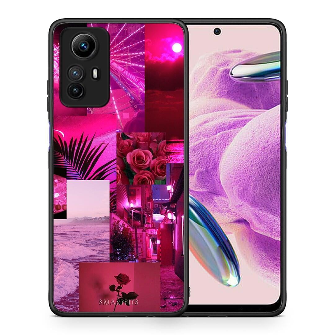 Θήκη Xiaomi Redmi Note 12S / Redmi K60 Pro Collage Red Roses από τη Smartfits με σχέδιο στο πίσω μέρος και μαύρο περίβλημα | Xiaomi Redmi Note 12S / Redmi K60 Pro Collage Red Roses Case with Colorful Back and Black Bezels