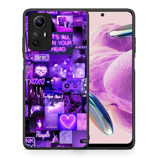 Θήκη Xiaomi Redmi Note 12S / Redmi K60 Pro Collage Stay Wild από τη Smartfits με σχέδιο στο πίσω μέρος και μαύρο περίβλημα | Xiaomi Redmi Note 12S / Redmi K60 Pro Collage Stay Wild Case with Colorful Back and Black Bezels