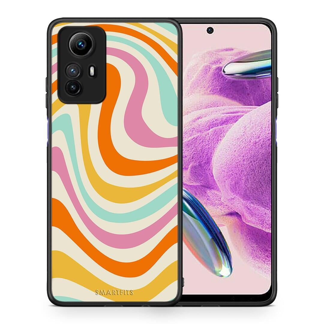 Θήκη Xiaomi Redmi Note 12S / Redmi K60 Pro Colourful Waves από τη Smartfits με σχέδιο στο πίσω μέρος και μαύρο περίβλημα | Xiaomi Redmi Note 12S / Redmi K60 Pro Colourful Waves Case with Colorful Back and Black Bezels