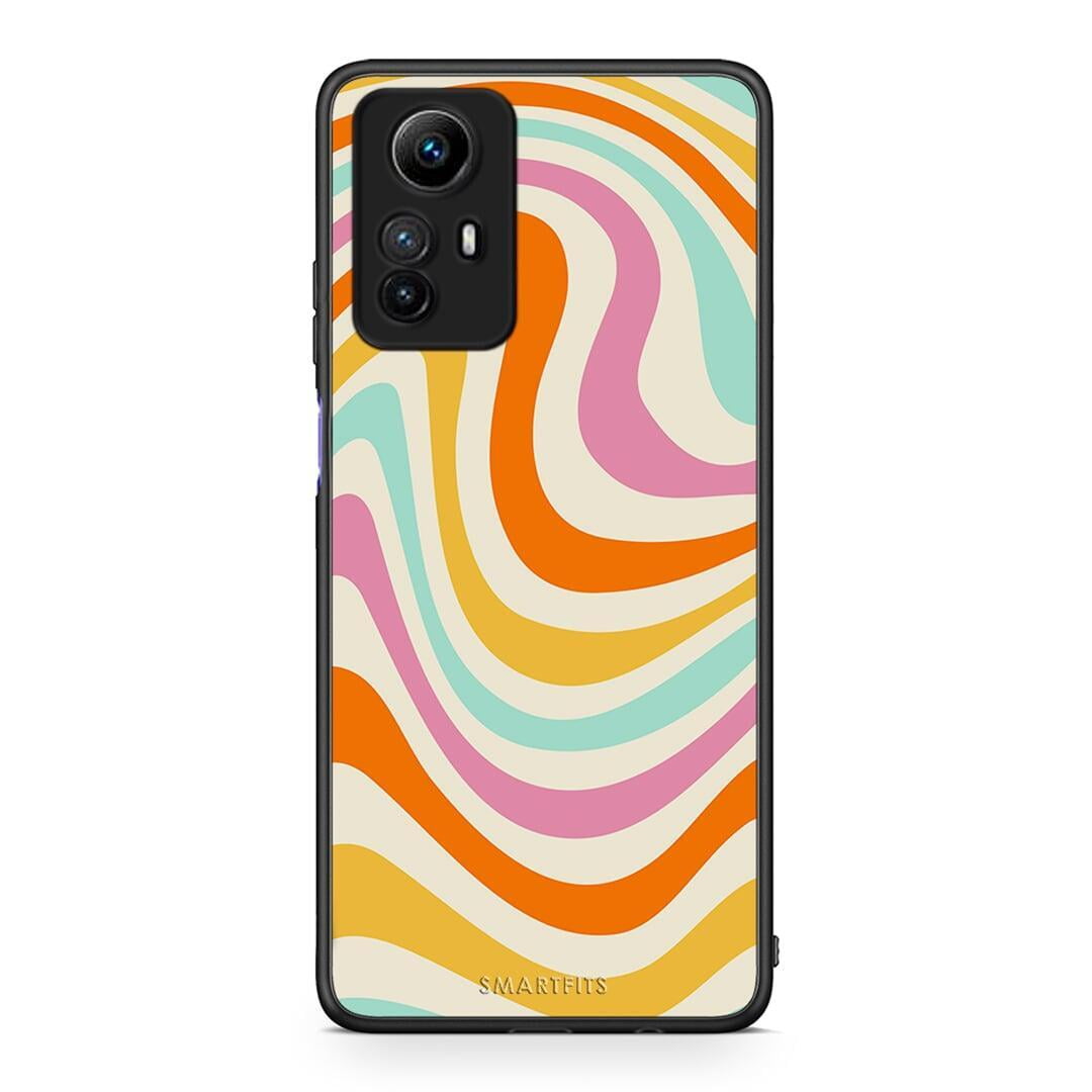 Θήκη Xiaomi Redmi Note 12S / Redmi K60 Pro Colourful Waves από τη Smartfits με σχέδιο στο πίσω μέρος και μαύρο περίβλημα | Xiaomi Redmi Note 12S / Redmi K60 Pro Colourful Waves Case with Colorful Back and Black Bezels