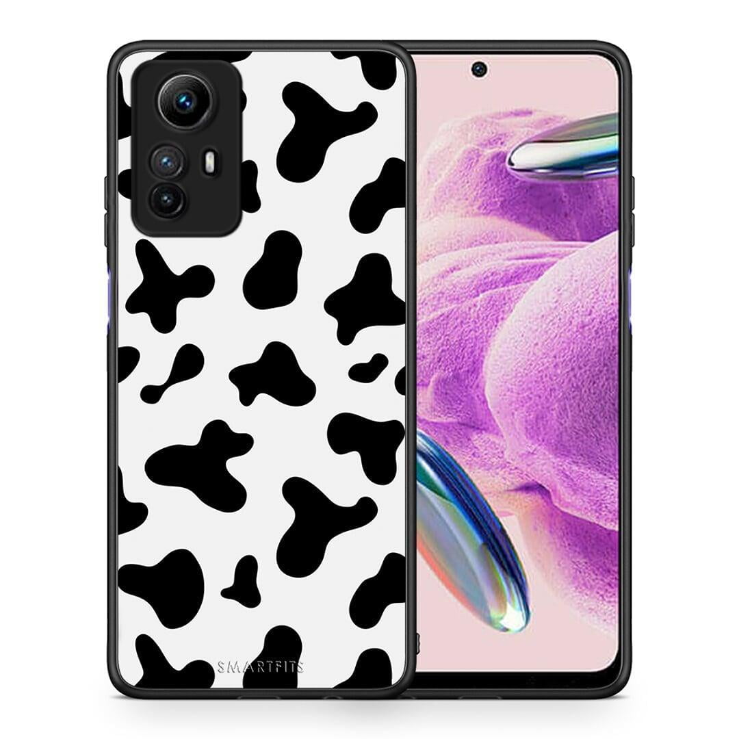 Θήκη Xiaomi Redmi Note 12S / Redmi K60 Pro Cow Print από τη Smartfits με σχέδιο στο πίσω μέρος και μαύρο περίβλημα | Xiaomi Redmi Note 12S / Redmi K60 Pro Cow Print Case with Colorful Back and Black Bezels