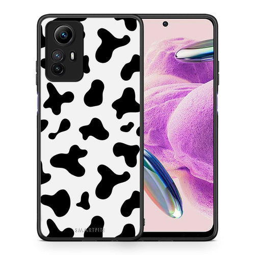 Θήκη Xiaomi Redmi Note 12S / Redmi K60 Pro Cow Print από τη Smartfits με σχέδιο στο πίσω μέρος και μαύρο περίβλημα | Xiaomi Redmi Note 12S / Redmi K60 Pro Cow Print Case with Colorful Back and Black Bezels