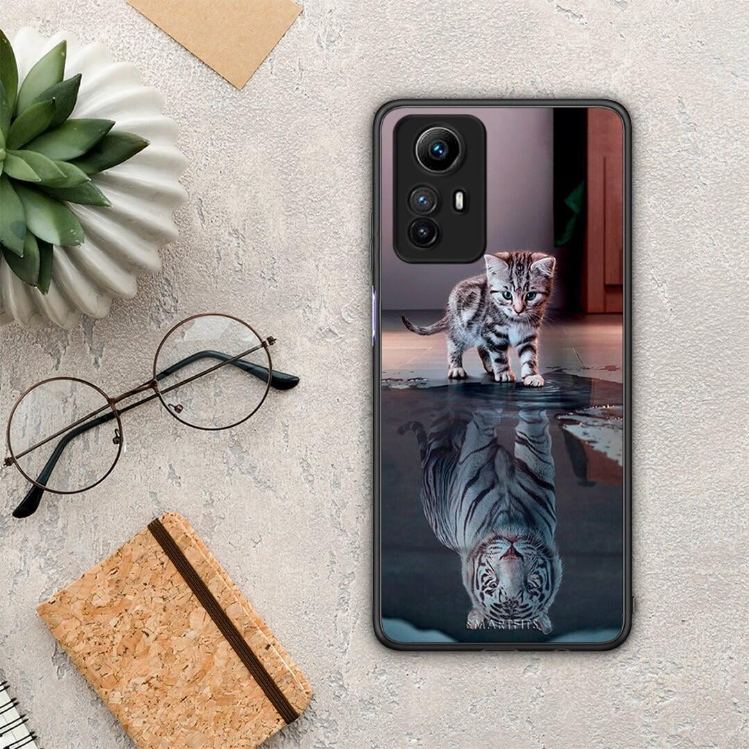 Θήκη Xiaomi Redmi Note 12S / Redmi K60 Pro Cute Tiger από τη Smartfits με σχέδιο στο πίσω μέρος και μαύρο περίβλημα | Xiaomi Redmi Note 12S / Redmi K60 Pro Cute Tiger Case with Colorful Back and Black Bezels