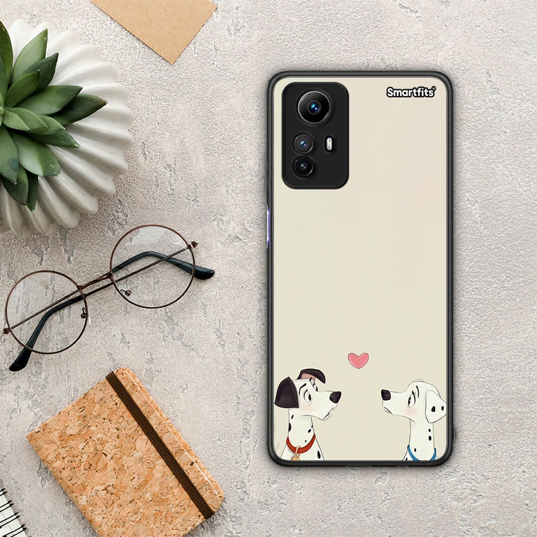 Θήκη Xiaomi Redmi Note 12S / Redmi K60 Pro Dalmatians Love από τη Smartfits με σχέδιο στο πίσω μέρος και μαύρο περίβλημα | Xiaomi Redmi Note 12S / Redmi K60 Pro Dalmatians Love Case with Colorful Back and Black Bezels