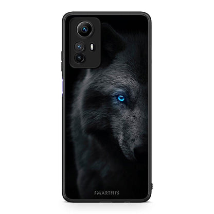 Θήκη Xiaomi Redmi Note 12S / Redmi K60 Pro Dark Wolf από τη Smartfits με σχέδιο στο πίσω μέρος και μαύρο περίβλημα | Xiaomi Redmi Note 12S / Redmi K60 Pro Dark Wolf Case with Colorful Back and Black Bezels