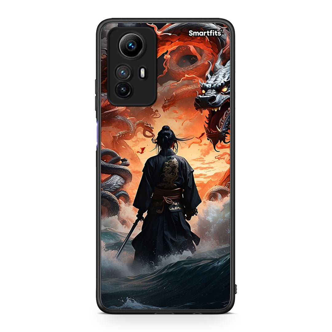 Θήκη Xiaomi Redmi Note 12S / Redmi K60 Pro Dragons Fight από τη Smartfits με σχέδιο στο πίσω μέρος και μαύρο περίβλημα | Xiaomi Redmi Note 12S / Redmi K60 Pro Dragons Fight Case with Colorful Back and Black Bezels