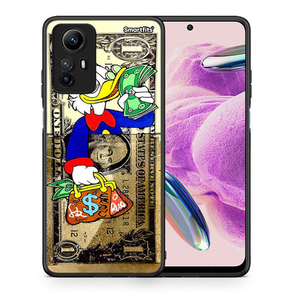Θήκη Xiaomi Redmi Note 12S Duck Money από τη Smartfits με σχέδιο στο πίσω μέρος και μαύρο περίβλημα | Xiaomi Redmi Note 12S Duck Money Case with Colorful Back and Black Bezels