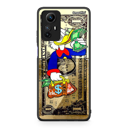 Θήκη Xiaomi Redmi Note 12S Duck Money από τη Smartfits με σχέδιο στο πίσω μέρος και μαύρο περίβλημα | Xiaomi Redmi Note 12S Duck Money Case with Colorful Back and Black Bezels