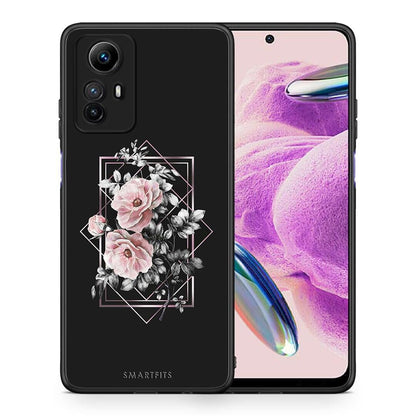 Θήκη Xiaomi Redmi Note 12S / Redmi K60 Pro Flower Frame από τη Smartfits με σχέδιο στο πίσω μέρος και μαύρο περίβλημα | Xiaomi Redmi Note 12S / Redmi K60 Pro Flower Frame Case with Colorful Back and Black Bezels