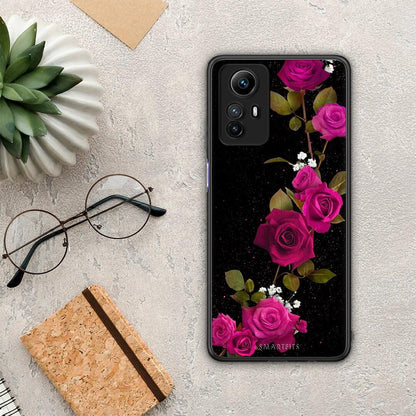 Θήκη Xiaomi Redmi Note 12S / Redmi K60 Pro Flower Red Roses από τη Smartfits με σχέδιο στο πίσω μέρος και μαύρο περίβλημα | Xiaomi Redmi Note 12S / Redmi K60 Pro Flower Red Roses Case with Colorful Back and Black Bezels