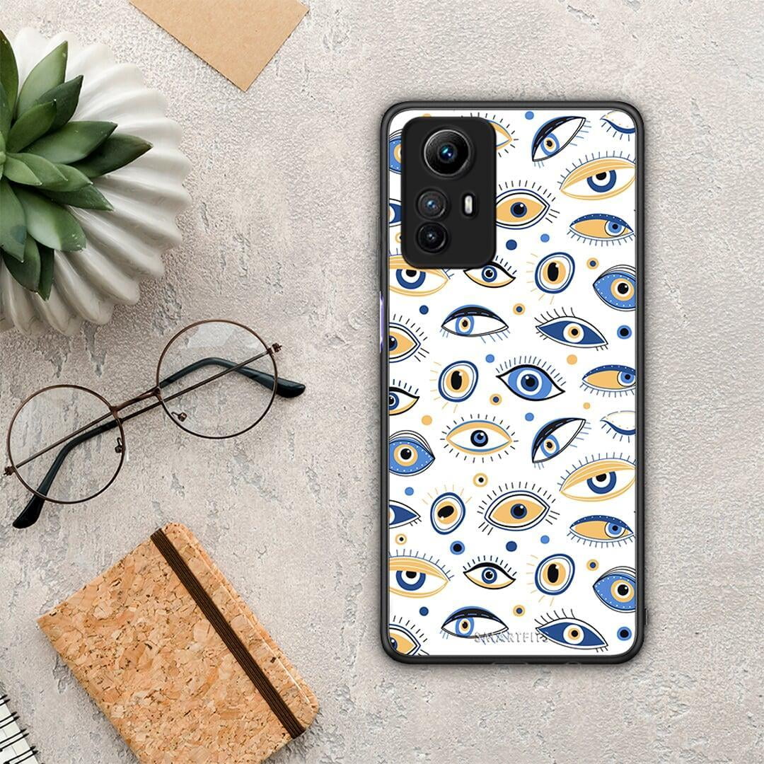 Θήκη Xiaomi Redmi Note 12S / Redmi K60 Pro Ftou Ftou από τη Smartfits με σχέδιο στο πίσω μέρος και μαύρο περίβλημα | Xiaomi Redmi Note 12S / Redmi K60 Pro Ftou Ftou Case with Colorful Back and Black Bezels