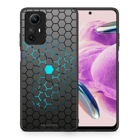 Θήκη Xiaomi Redmi Note 12S / Redmi K60 Pro Geometric Hexagonal από τη Smartfits με σχέδιο στο πίσω μέρος και μαύρο περίβλημα | Xiaomi Redmi Note 12S / Redmi K60 Pro Geometric Hexagonal Case with Colorful Back and Black Bezels