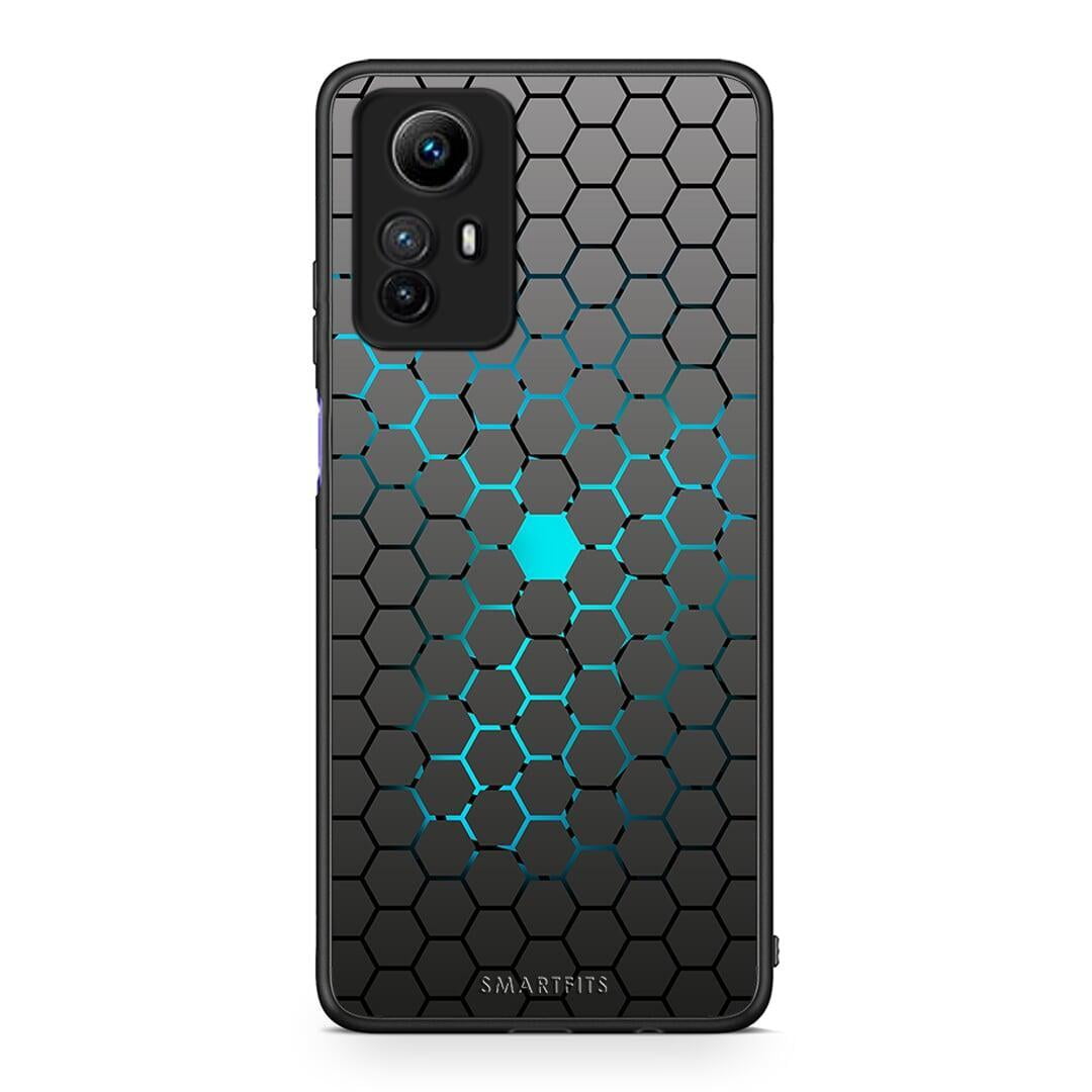 Θήκη Xiaomi Redmi Note 12S / Redmi K60 Pro Geometric Hexagonal από τη Smartfits με σχέδιο στο πίσω μέρος και μαύρο περίβλημα | Xiaomi Redmi Note 12S / Redmi K60 Pro Geometric Hexagonal Case with Colorful Back and Black Bezels