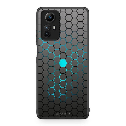 Θήκη Xiaomi Redmi Note 12S / Redmi K60 Pro Geometric Hexagonal από τη Smartfits με σχέδιο στο πίσω μέρος και μαύρο περίβλημα | Xiaomi Redmi Note 12S / Redmi K60 Pro Geometric Hexagonal Case with Colorful Back and Black Bezels