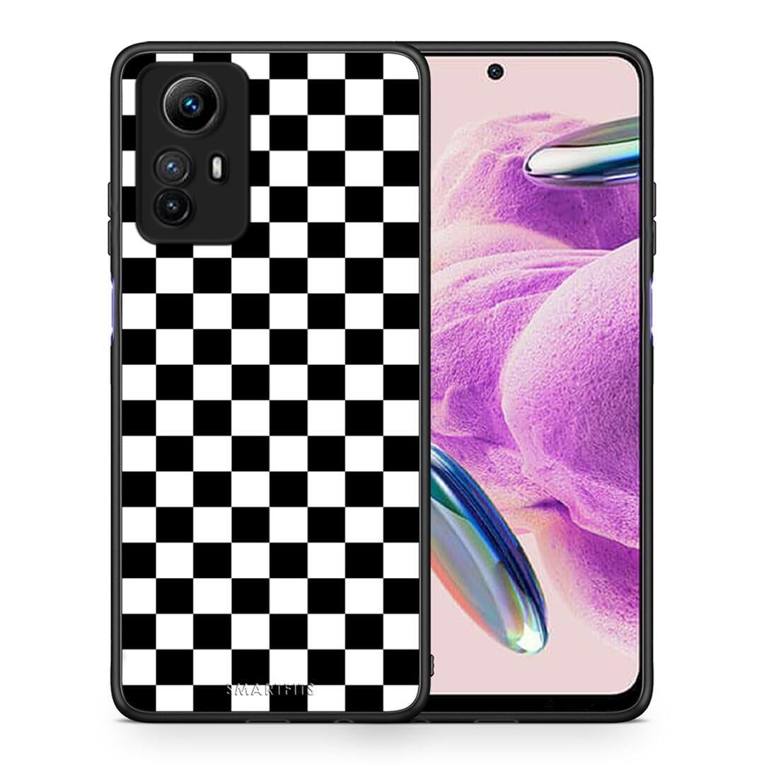 Θήκη Xiaomi Redmi Note 12S / Redmi K60 Pro Geometric Squares από τη Smartfits με σχέδιο στο πίσω μέρος και μαύρο περίβλημα | Xiaomi Redmi Note 12S / Redmi K60 Pro Geometric Squares Case with Colorful Back and Black Bezels