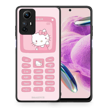Θήκη Xiaomi Redmi Note 12S / Redmi K60 Pro Hello Kitten από τη Smartfits με σχέδιο στο πίσω μέρος και μαύρο περίβλημα | Xiaomi Redmi Note 12S / Redmi K60 Pro Hello Kitten Case with Colorful Back and Black Bezels
