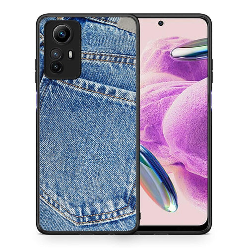 Θήκη Xiaomi Redmi Note 12S / Redmi K60 Pro Jeans Pocket από τη Smartfits με σχέδιο στο πίσω μέρος και μαύρο περίβλημα | Xiaomi Redmi Note 12S / Redmi K60 Pro Jeans Pocket Case with Colorful Back and Black Bezels