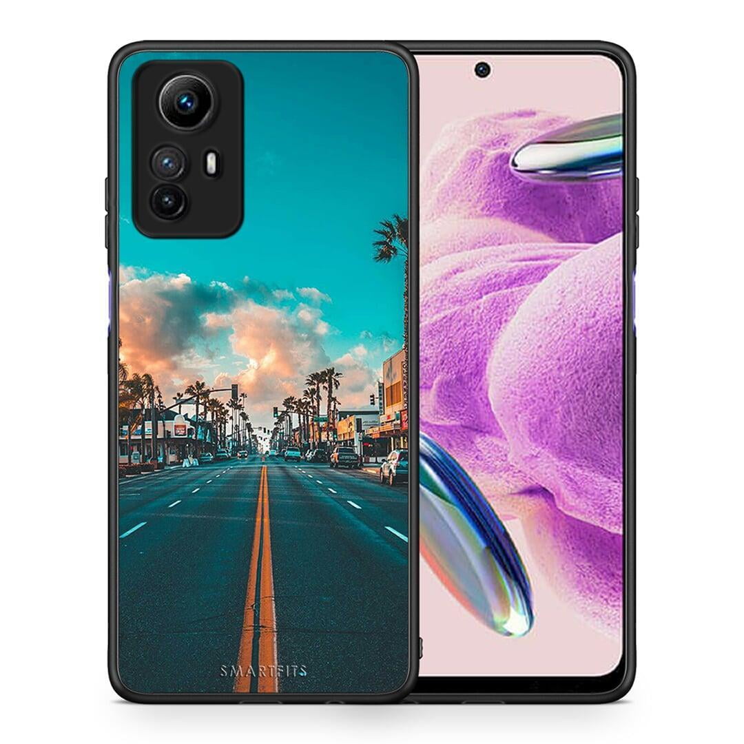 Θήκη Xiaomi Redmi Note 12S / Redmi K60 Pro Landscape City από τη Smartfits με σχέδιο στο πίσω μέρος και μαύρο περίβλημα | Xiaomi Redmi Note 12S / Redmi K60 Pro Landscape City Case with Colorful Back and Black Bezels