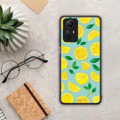 Θήκη Xiaomi Redmi Note 12S / Redmi K60 Pro Lemons από τη Smartfits με σχέδιο στο πίσω μέρος και μαύρο περίβλημα | Xiaomi Redmi Note 12S / Redmi K60 Pro Lemons Case with Colorful Back and Black Bezels