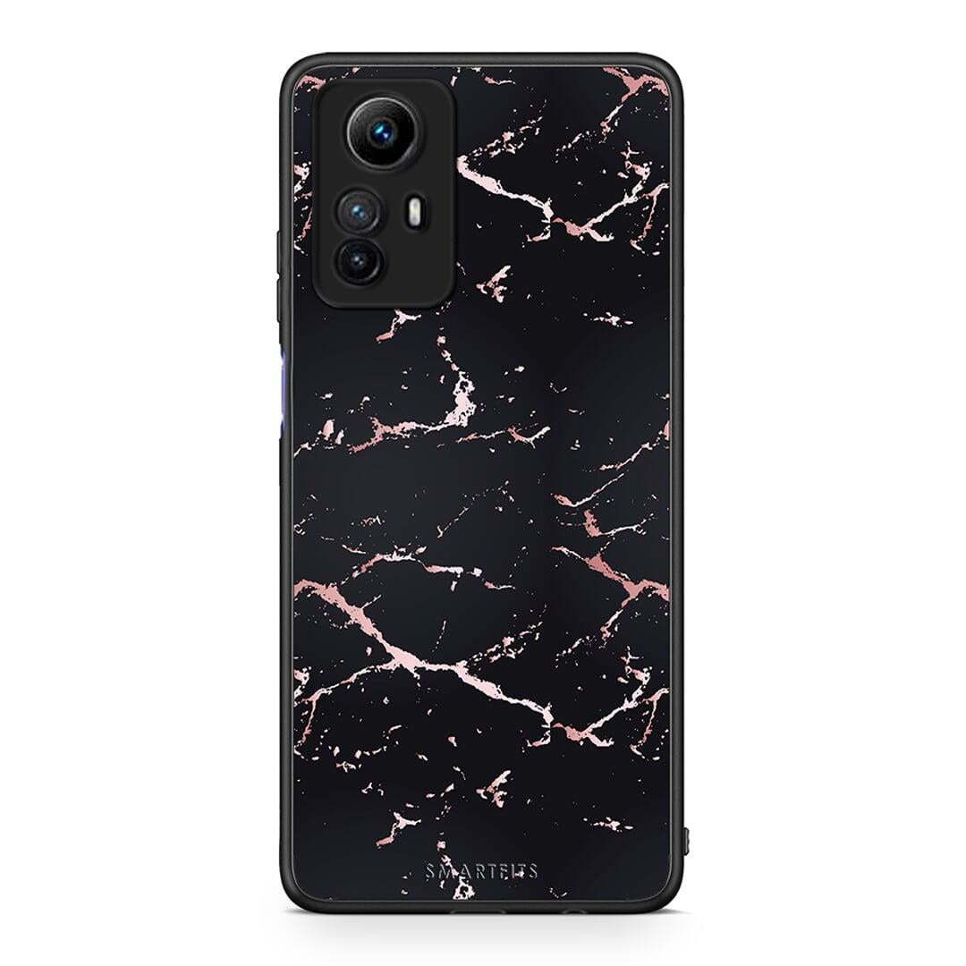 Θήκη Xiaomi Redmi Note 12S / Redmi K60 Pro Marble Black Rosegold από τη Smartfits με σχέδιο στο πίσω μέρος και μαύρο περίβλημα | Xiaomi Redmi Note 12S / Redmi K60 Pro Marble Black Rosegold Case with Colorful Back and Black Bezels