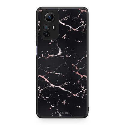 Θήκη Xiaomi Redmi Note 12S / Redmi K60 Pro Marble Black Rosegold από τη Smartfits με σχέδιο στο πίσω μέρος και μαύρο περίβλημα | Xiaomi Redmi Note 12S / Redmi K60 Pro Marble Black Rosegold Case with Colorful Back and Black Bezels