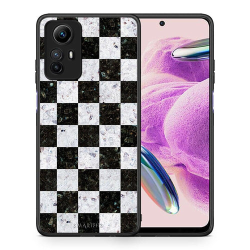 Θήκη Xiaomi Redmi Note 12S / Redmi K60 Pro Marble Square Geometric από τη Smartfits με σχέδιο στο πίσω μέρος και μαύρο περίβλημα | Xiaomi Redmi Note 12S / Redmi K60 Pro Marble Square Geometric Case with Colorful Back and Black Bezels