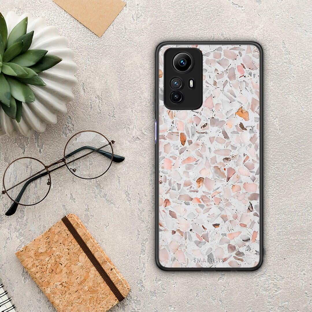 Θήκη Xiaomi Redmi Note 12S / Redmi K60 Pro Marble Terrazzo από τη Smartfits με σχέδιο στο πίσω μέρος και μαύρο περίβλημα | Xiaomi Redmi Note 12S / Redmi K60 Pro Marble Terrazzo Case with Colorful Back and Black Bezels