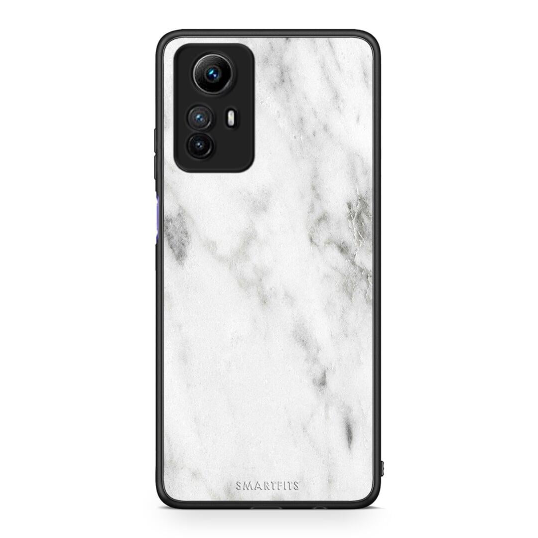 Θήκη Xiaomi Redmi Note 12S / Redmi K60 Pro Marble White από τη Smartfits με σχέδιο στο πίσω μέρος και μαύρο περίβλημα | Xiaomi Redmi Note 12S / Redmi K60 Pro Marble White Case with Colorful Back and Black Bezels