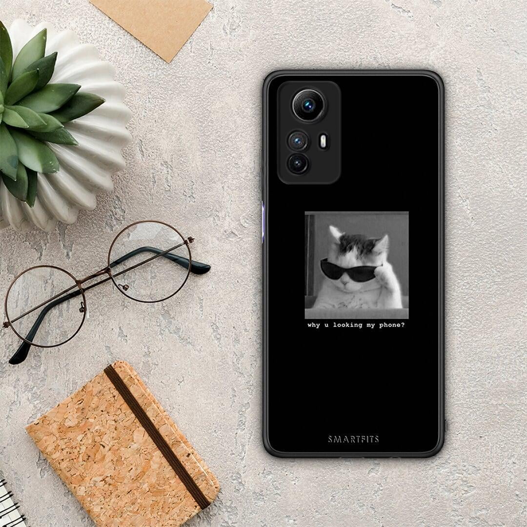Θήκη Xiaomi Redmi Note 12S / Redmi K60 Pro Meme Cat από τη Smartfits με σχέδιο στο πίσω μέρος και μαύρο περίβλημα | Xiaomi Redmi Note 12S / Redmi K60 Pro Meme Cat Case with Colorful Back and Black Bezels