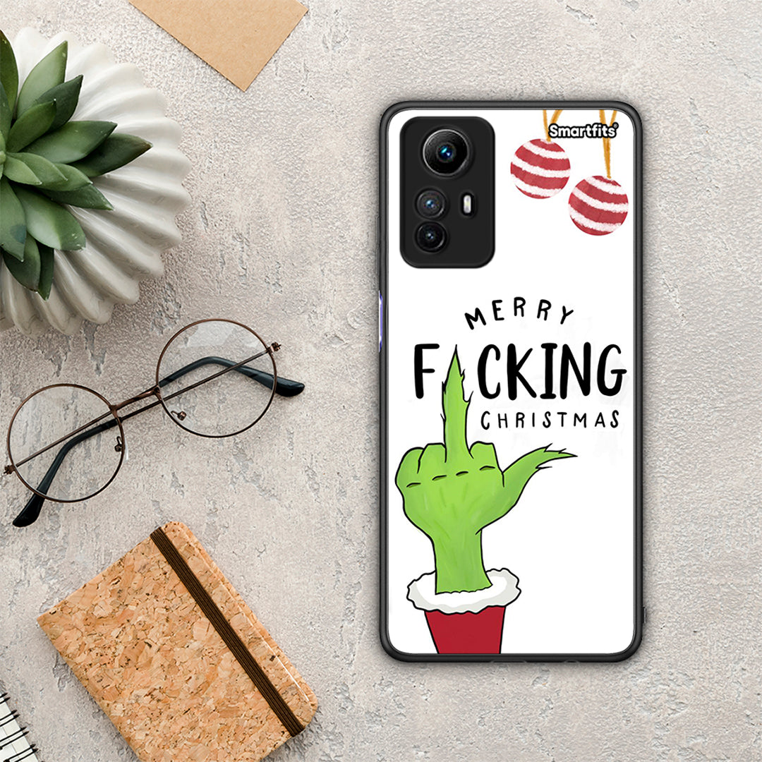 Θήκη Xiaomi Redmi Note 12S / Redmi K60 Pro Merry F Xmas από τη Smartfits με σχέδιο στο πίσω μέρος και μαύρο περίβλημα | Xiaomi Redmi Note 12S / Redmi K60 Pro Merry F Xmas Case with Colorful Back and Black Bezels