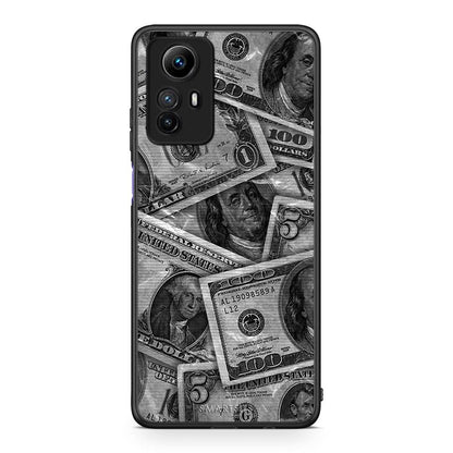 Θήκη Xiaomi Redmi Note 12S / Redmi K60 Pro Money Dollars από τη Smartfits με σχέδιο στο πίσω μέρος και μαύρο περίβλημα | Xiaomi Redmi Note 12S / Redmi K60 Pro Money Dollars Case with Colorful Back and Black Bezels