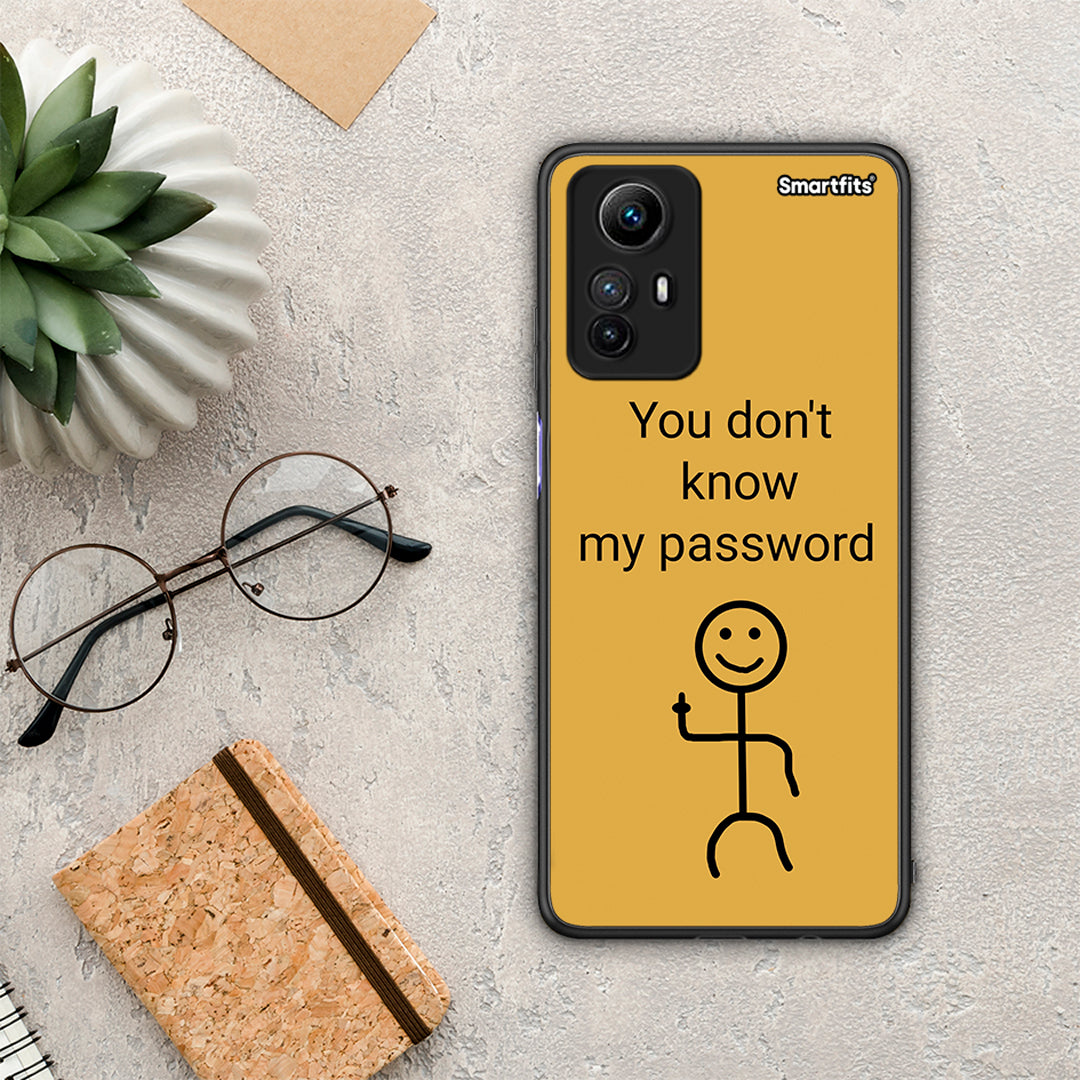 Θήκη Xiaomi Redmi Note 12S My Password από τη Smartfits με σχέδιο στο πίσω μέρος και μαύρο περίβλημα | Xiaomi Redmi Note 12S My Password Case with Colorful Back and Black Bezels