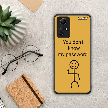 Θήκη Xiaomi Redmi Note 12S My Password από τη Smartfits με σχέδιο στο πίσω μέρος και μαύρο περίβλημα | Xiaomi Redmi Note 12S My Password Case with Colorful Back and Black Bezels