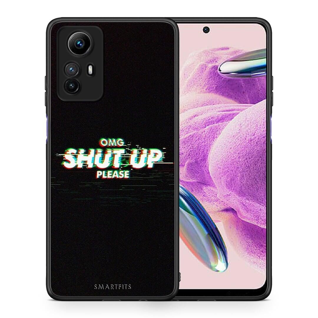 Θήκη Xiaomi Redmi Note 12S / Redmi K60 Pro OMG ShutUp από τη Smartfits με σχέδιο στο πίσω μέρος και μαύρο περίβλημα | Xiaomi Redmi Note 12S / Redmi K60 Pro OMG ShutUp Case with Colorful Back and Black Bezels
