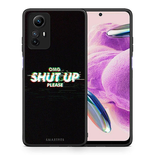 Θήκη Xiaomi Redmi Note 12S / Redmi K60 Pro OMG ShutUp από τη Smartfits με σχέδιο στο πίσω μέρος και μαύρο περίβλημα | Xiaomi Redmi Note 12S / Redmi K60 Pro OMG ShutUp Case with Colorful Back and Black Bezels
