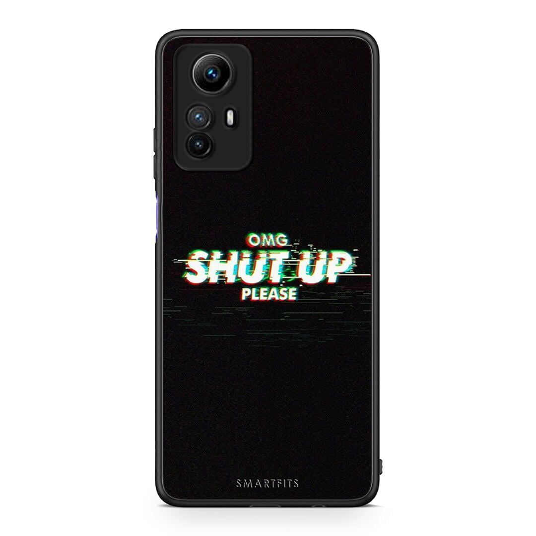 Θήκη Xiaomi Redmi Note 12S / Redmi K60 Pro OMG ShutUp από τη Smartfits με σχέδιο στο πίσω μέρος και μαύρο περίβλημα | Xiaomi Redmi Note 12S / Redmi K60 Pro OMG ShutUp Case with Colorful Back and Black Bezels