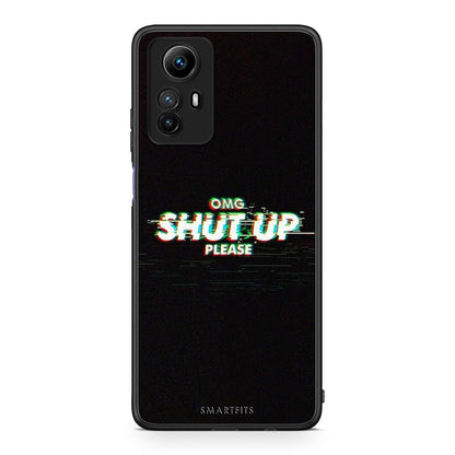 Θήκη Xiaomi Redmi Note 12S / Redmi K60 Pro OMG ShutUp από τη Smartfits με σχέδιο στο πίσω μέρος και μαύρο περίβλημα | Xiaomi Redmi Note 12S / Redmi K60 Pro OMG ShutUp Case with Colorful Back and Black Bezels