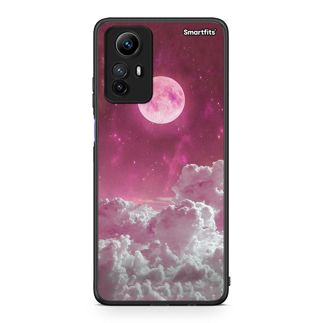 Θήκη Xiaomi Redmi Note 12S Pink Moon από τη Smartfits με σχέδιο στο πίσω μέρος και μαύρο περίβλημα | Xiaomi Redmi Note 12S Pink Moon Case with Colorful Back and Black Bezels