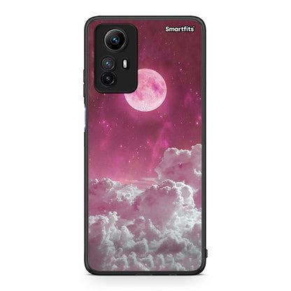 Θήκη Xiaomi Redmi Note 12S Pink Moon από τη Smartfits με σχέδιο στο πίσω μέρος και μαύρο περίβλημα | Xiaomi Redmi Note 12S Pink Moon Case with Colorful Back and Black Bezels